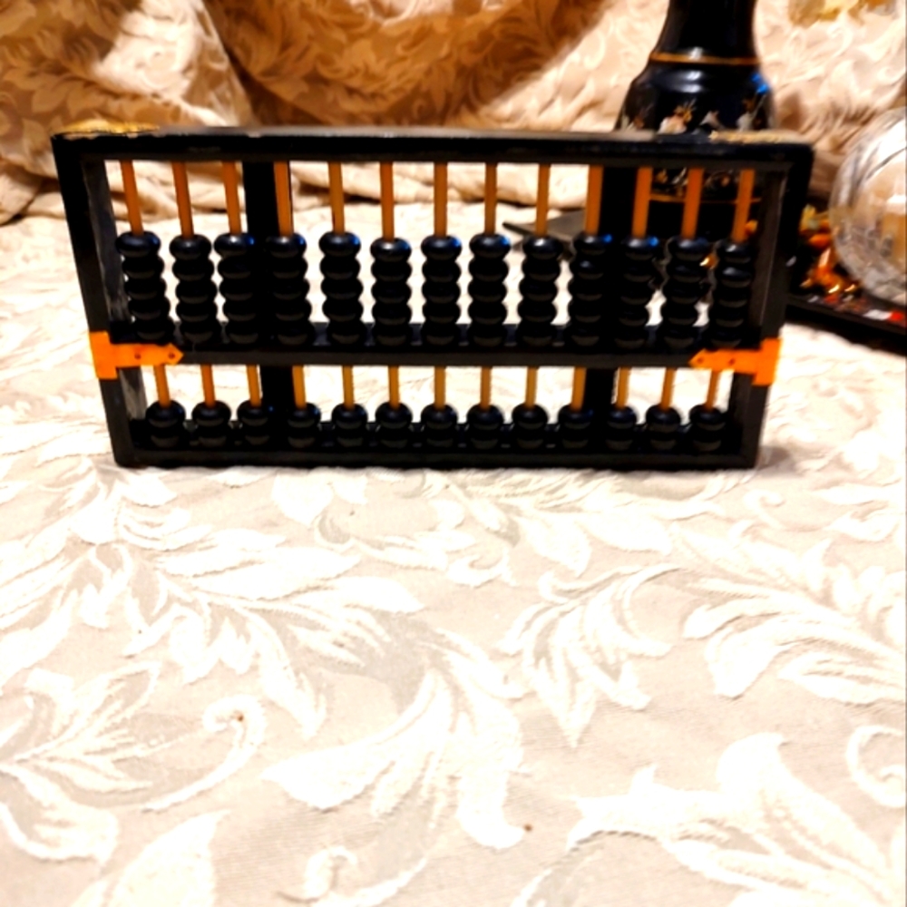 ⛩️ True Antique 1940's Authentic "Lotus Flower" Abacus - Picture 9 of 10